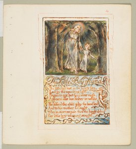 Sånger om oskuld och erfarenhet: The Little Boy Found, ca. 1825. av William Blake