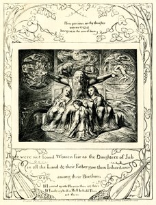 Jobs bok 42:15 illustrerad av William Blake av William Blake