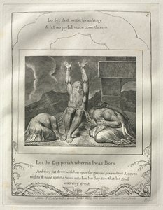 Jobs bok: nr 8, Låt dagen förgås där jag föddes, 1825. av William Blake