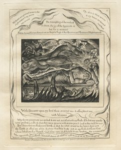 Jobs bok: Pl. 11, Med drömmar på min säng skrämmer du mig och skrämmer mig / med syner av William Blake