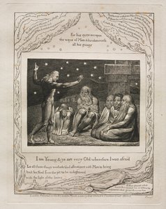 Jobs bok: Pl. 12, Jag är ung och ni är mycket gamla, därför var jag rädd av William Blake