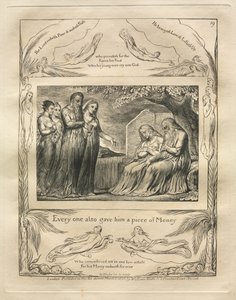 Jobs bok: Pl. 19, Var och en gav honom också en penning av William Blake