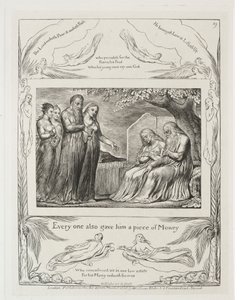 Jobs bok: Pl. 19, Var och en gav honom också en penning av William Blake
