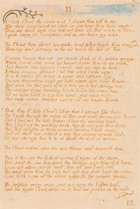 The Book of Thel, tavla 5, II. , O lilla moln . . . . av William Blake