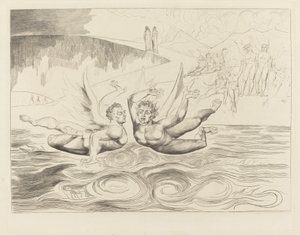 De korrupta tjänstemännens krets; djävlarna som masar varandra av William Blake