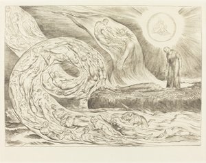 The Circle of the Lustful: Paolo och Francesca, 1827. av William Blake