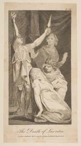 Lucretias död, från Allens nya och opartiska romerska historia, 1797. av William Blake