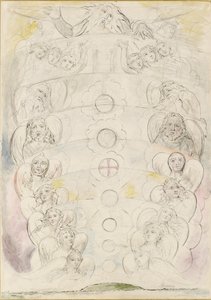 Gudomen, från vilken de nio sfärerna utgår, 1825-1827 av William Blake