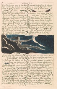 Urizens första bok, plåt 11, "Två näsborrar böjda ner till djupet ...." (Bentley 13) av William Blake