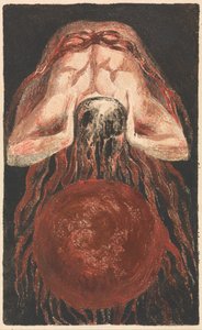 Urizens första bok, tavla 16 (Bentley 17) av William Blake