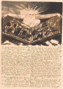 Urizens första bok, plåt 6, "I levande skapelser uppträdde ...." (Bentley 5) av William Blake