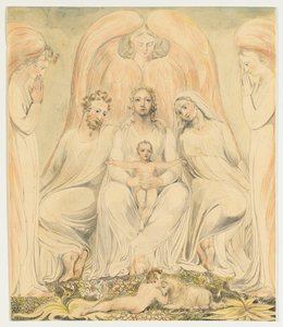 Den heliga familjen (även känd som Kristus i sanningens knä) av William Blake