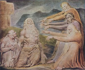 The Just Upright Man Is Laughed To Scorn, c1825, 1947 av William Blake
