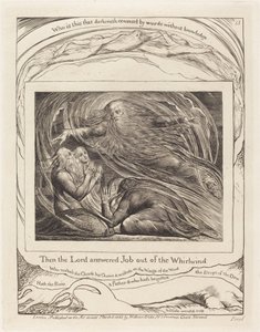 Herren svarar jobb ur virvelvinden, 1825. av William Blake