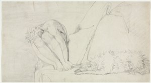Tanken på döden ensam, rädslan förstör, ca. 1795. av William Blake