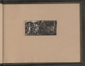Thenot och Colinet leder sina flockar tillsammans, 1821. av William Blake
