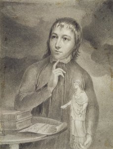 Thomas Alphonso Hayley, Half-Length Drawing, c.1800 (grafit med grå b/c på papper) av William Blake