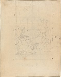 Drottning Katherines dröm [recto] av William Blake after Henry Fuseli