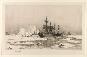 Sealers in the Arctic, efter målningen: Among the Ice Floes, 1875 av William Bradford
