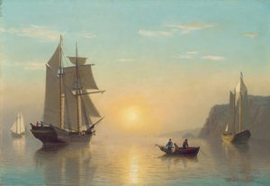 Solnedgång Lugn i Bay of Fundy, c.1860