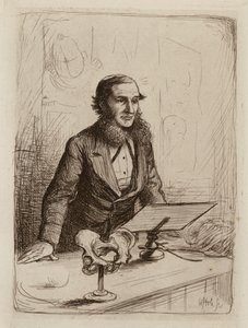 Alexander Russell Simpson, professor i barnmorskevetenskap och sjukdomar hos kvinnor och barn (gravyr) av William Brassey (after) Hole