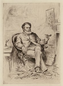 David Masson, professor i retorik och engelsk litteratur (gravyr) av William Brassey (after) Hole