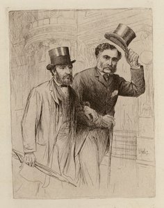 Thomas Smith Clouston, föreläsare om mentalsjukdomar; Douglas Argyll Robertson, föreläsare om ögonsjukdomar (gravyr) av William Brassey (after) Hole