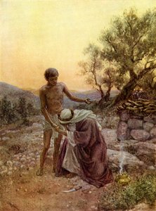 Abraham och Isak vid berget Moria - Bibeln av William Brassey Hole