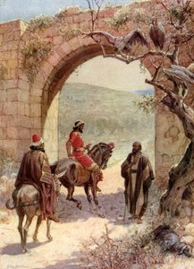 Ahab och Elia möts - Bibeln av William Brassey Hole