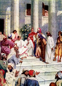 Jesus förs till Pontius Pilatus - Bibeln av William Brassey Hole