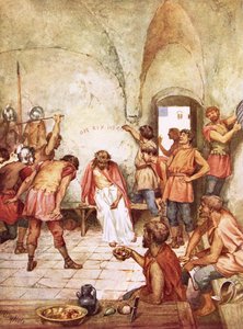 Jesus hånas av romerska soldater av William Brassey Hole
