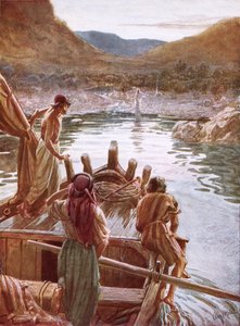 Jesus visar sig själv för Petrus och andra vid Galileiska sjön av William Brassey Hole