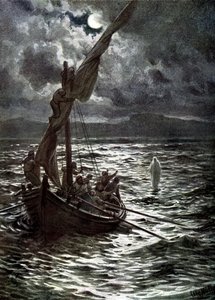 Jesus går på vattnet - Bibeln av William Brassey Hole