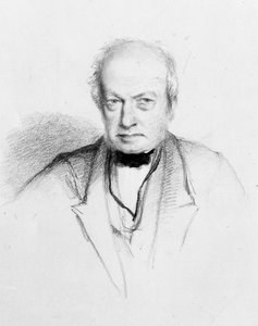 Porträtt av den skotske botanikern Robert Brown (1773-1858), ca 1849 (teckning)
