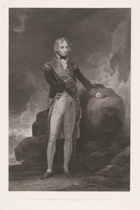Porträtt av Horatio Nelson The Right Honorable Lord Viscount Nelson (titel på objekt) av William Bromley (I)