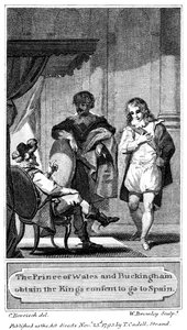 Prinsen av Wales och Buckingham erhåller kungens samtycke att åka till Spanien 1793