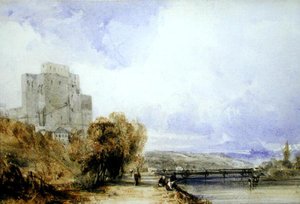 Chateau de Montboucher (akvarell på papper) av William Callow