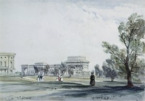 Ingång till Hyde Park vid Hyde Park Corner av William Callow