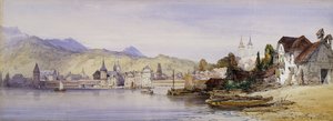 Lusern från sjön, 1862 av William Callow