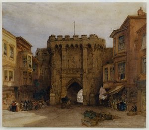 The Bar Gate, Southampton, 1888 av William Callow