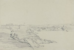 The Royal Citadel and Cattewater, Plymouth av William Callow