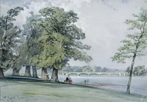 Utsikt över Serpentine, Hyde Park av William Callow