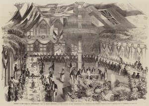 Bankett på Hotel du Gouvernement, Fort de France, Martinique, i samband med invigningen av en staty för kejsarinnan Josephine av William Carpenter