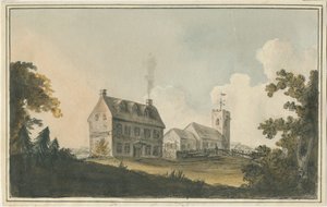 Edingale Church: akvarellmålning och [c 1790]