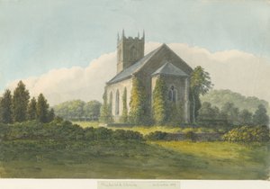 Needwood Church: akvarellmålning, 1839