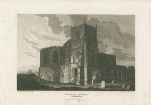 Tutbury Priory Church: gravyr, nd [c 1812] (tryck)