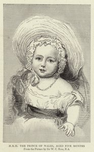 H R H Prinsen av Wales, fem månader gammal (gravyr) av William Charles (after) Ross