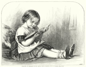 Läsning (gravyr) av William Charles Thomas (after) Dobson