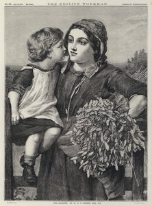 The Gleaner (gravyr) av William Charles Thomas (after) Dobson