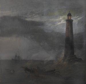 Skådespel för The Lighthouse, 1855 (gouache på duk) av Clarkson Frederick Stanfield